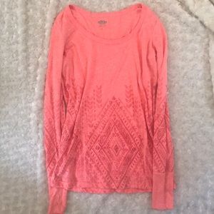 Hot pink long sleeve Aztec shirt